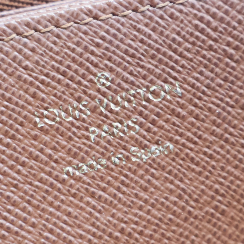 棕色 原花帆布 拉鍊 長夾 M42616【LOUIS VUITTON LV 路易威登】 M42616-9
