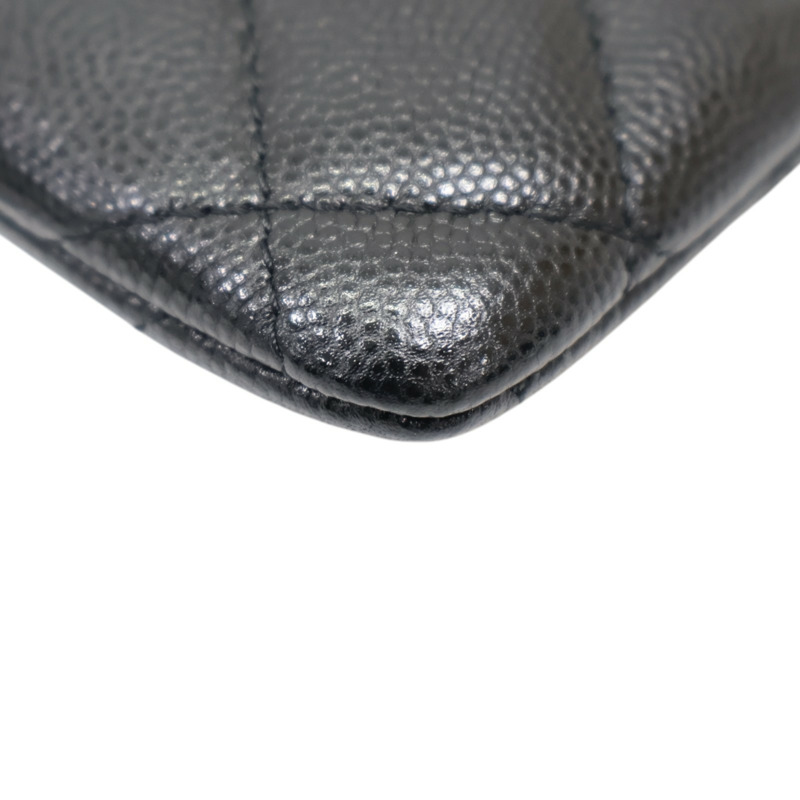 黑色 菱格紋 牛皮 Mini Flap 拉鍊 零錢包 AP2061 無卡【CHANEL 香奈兒】 AP2061-9