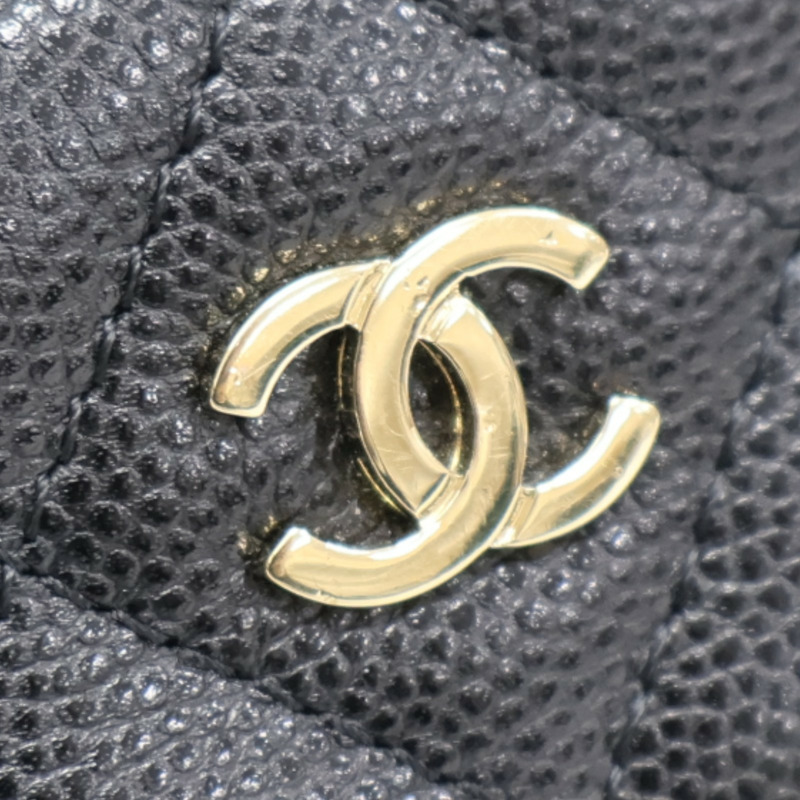 黑色 菱格紋 牛皮 Mini Flap 拉鍊 零錢包 AP2061 無卡【CHANEL 香奈兒】 AP2061-12