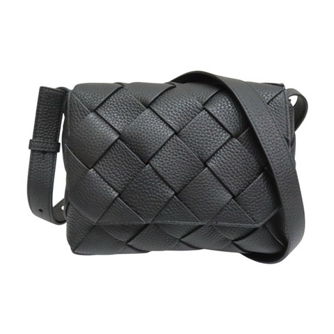 黑色 牛皮編織 DIAGO Shoulder 肩背包【BOTTEGA VENETA BV 寶緹嘉】 795637