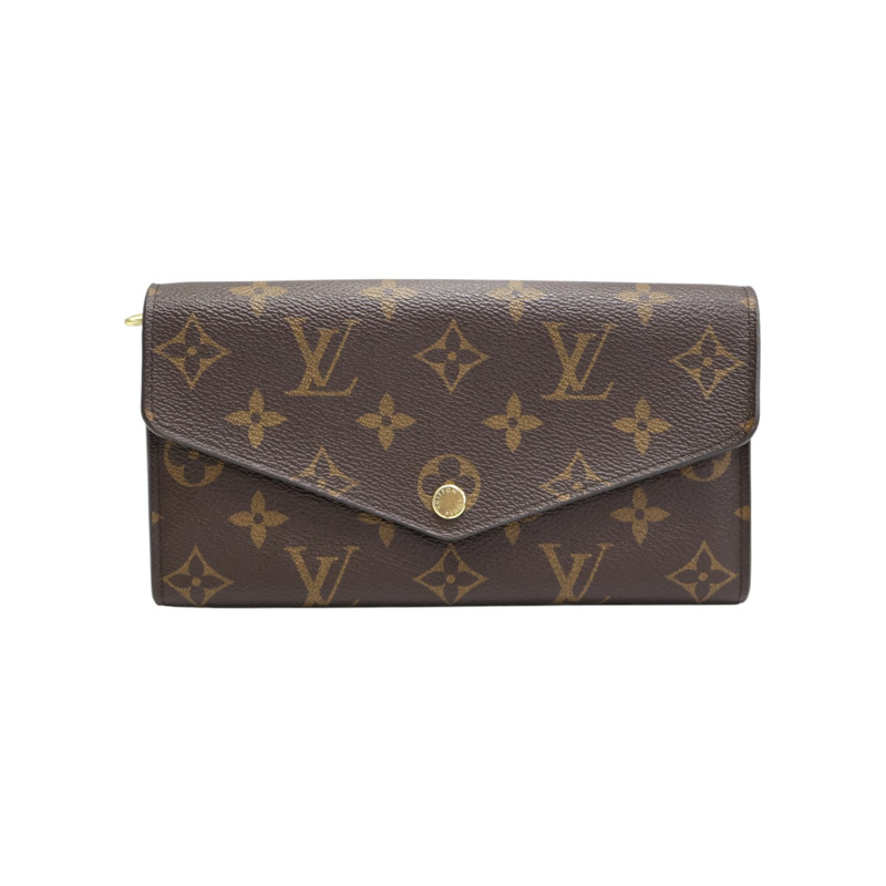 棕色 原花帆布 扣式 長夾 M60531【LOUIS VUITTON LV 路易威登】 M60531-0