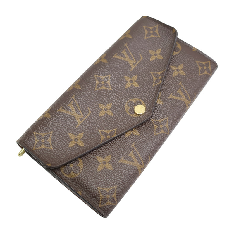 棕色 原花帆布 扣式 長夾 M60531【LOUIS VUITTON LV 路易威登】 M60531-2