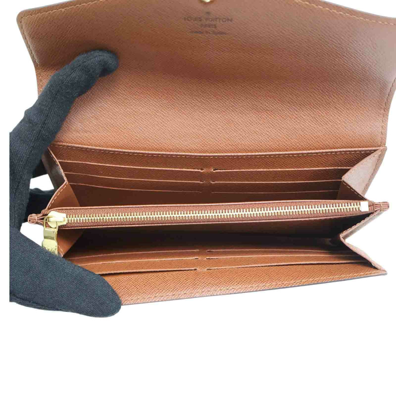 棕色 原花帆布 扣式 長夾 M60531【LOUIS VUITTON LV 路易威登】 M60531-4