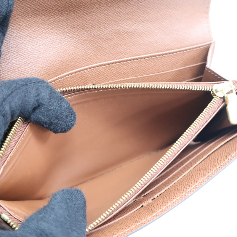 棕色 原花帆布 扣式 長夾 M60531【LOUIS VUITTON LV 路易威登】 M60531-7