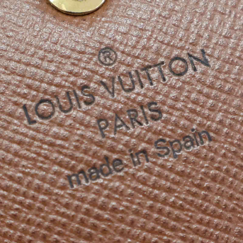 棕色 原花帆布 扣式 長夾 M60531【LOUIS VUITTON LV 路易威登】 M60531-9