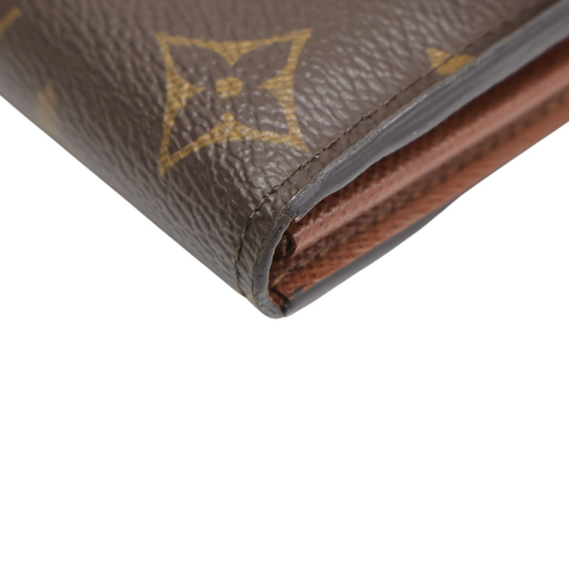 棕色 原花帆布 扣式 長夾 M60531【LOUIS VUITTON LV 路易威登】 M60531-11