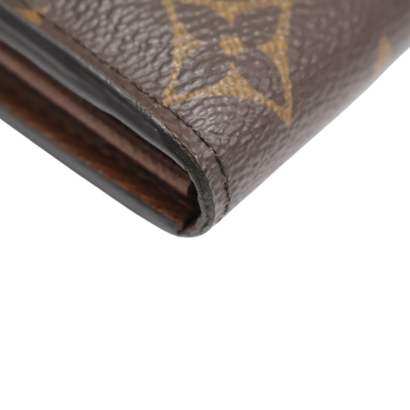 棕色 原花帆布 扣式 長夾 M60531【LOUIS VUITTON LV 路易威登】 M60531-12