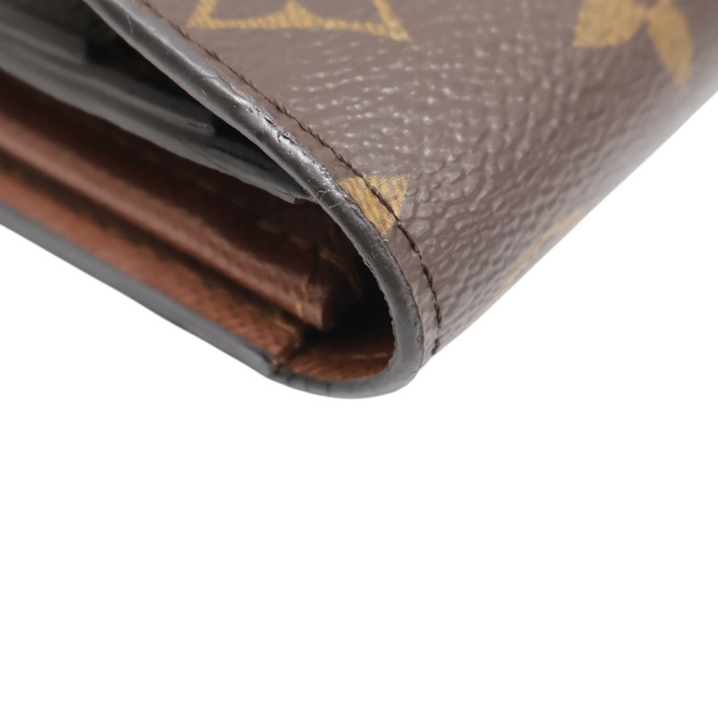 棕色 原花帆布 扣式 長夾 M60531【LOUIS VUITTON LV 路易威登】 M60531-14