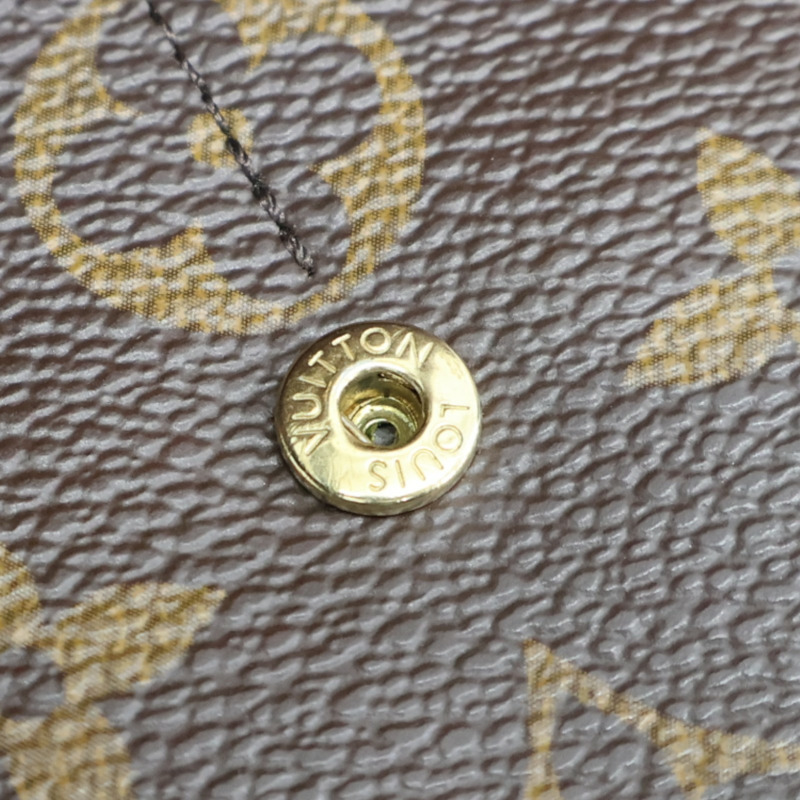 棕色 原花帆布 扣式 長夾 M60531【LOUIS VUITTON LV 路易威登】 M60531-16