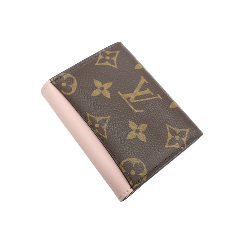 棕色 原花帆布 Zoe 扣式 三折 短夾 M62933【LOUIS VUITTON LV 路易威登】 M62933-3