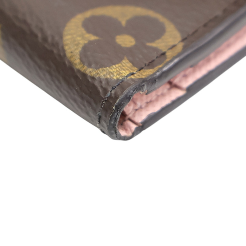棕色 原花帆布 Zoe 扣式 三折 短夾 M62933【LOUIS VUITTON LV 路易威登】 M62933-12