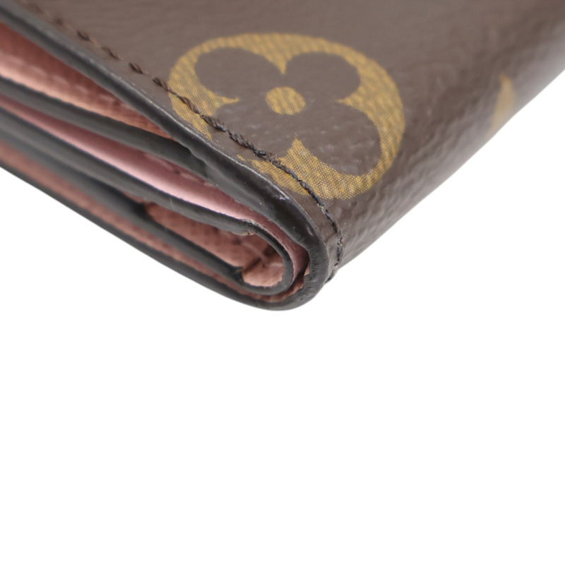 棕色 原花帆布 Zoe 扣式 三折 短夾 M62933【LOUIS VUITTON LV 路易威登】 M62933-13