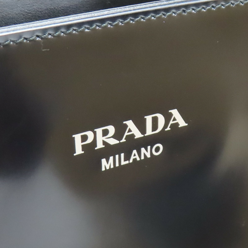 黑色 牛皮 購物 手提包【PRADA 普拉達】 2VG113-7