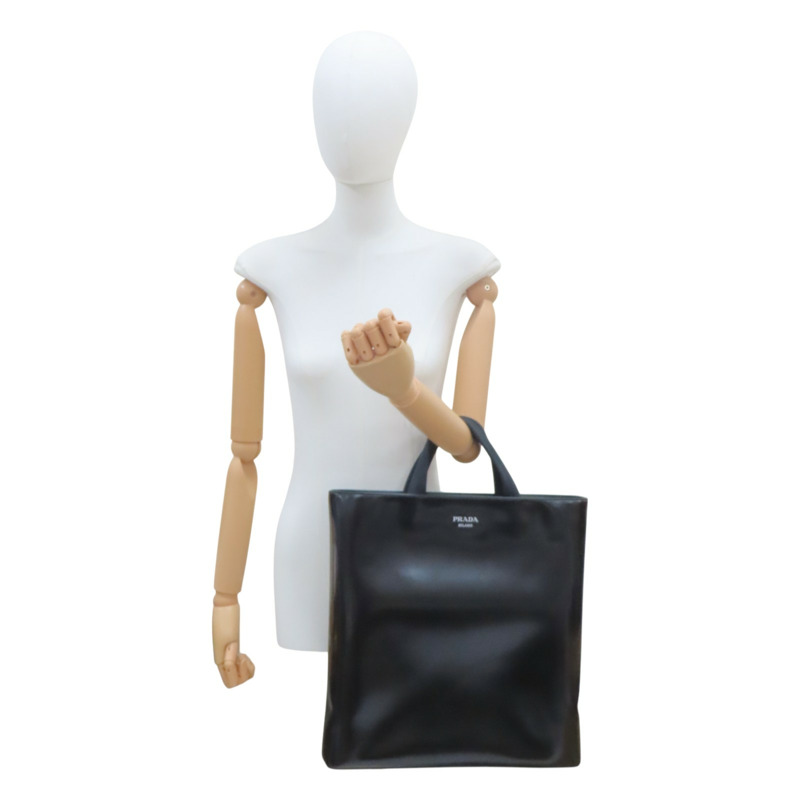 黑色 牛皮 購物 手提包【PRADA 普拉達】 2VG113-9