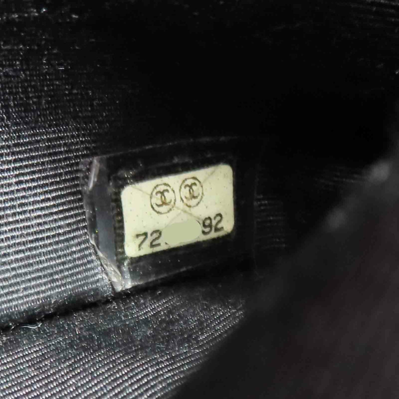 黑/棕色 牛皮 帆布COCO print chain 鏈帶 肩背包【CHANEL 香奈兒】-7