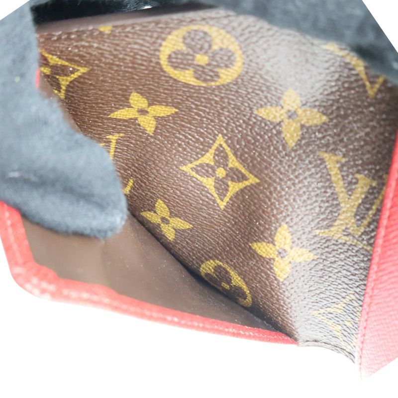棕色 原花帆布 Portefeiulle Marie 扣式 短夾 M93802【LOUIS VUITTON LV 路易威登】 M93802-7