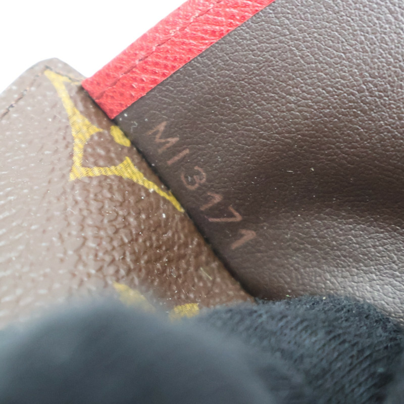 棕色 原花帆布 Portefeiulle Marie 扣式 短夾 M93802【LOUIS VUITTON LV 路易威登】 M93802-9