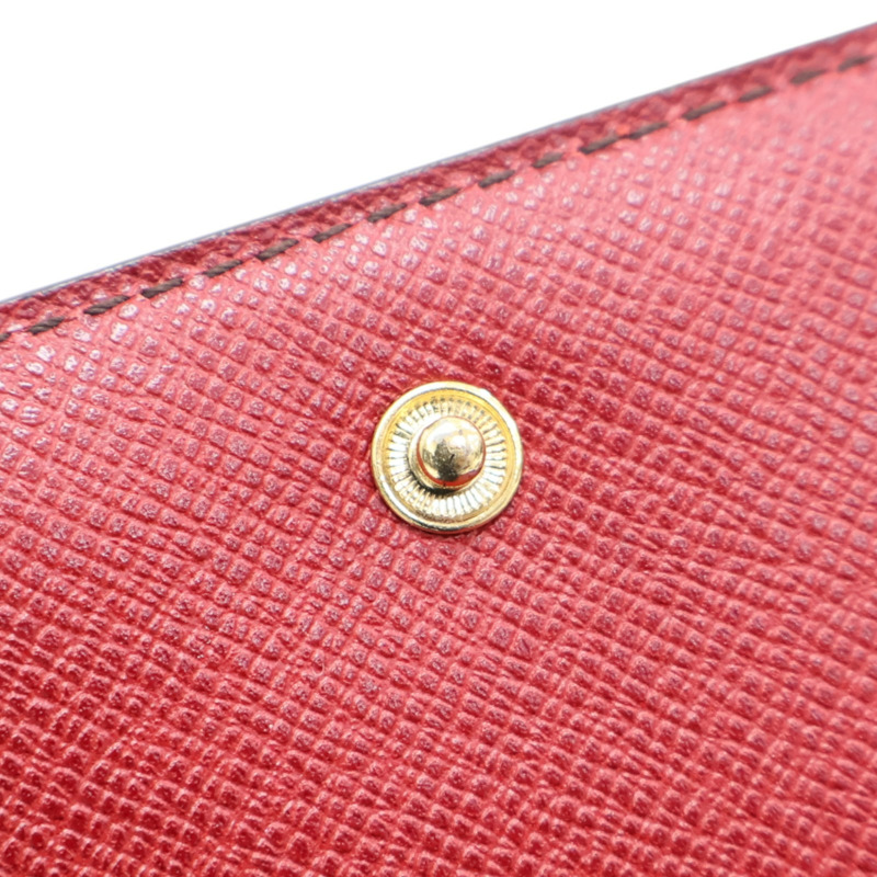 棕色 原花帆布 Portefeiulle Marie 扣式 短夾 M93802【LOUIS VUITTON LV 路易威登】 M93802-14
