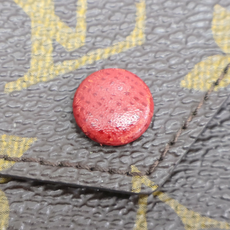 棕色 原花帆布 Portefeiulle Marie 扣式 短夾 M93802【LOUIS VUITTON LV 路易威登】 M93802-18