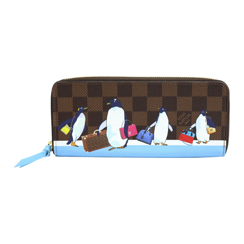棕色 原花帆布 Portefeuille Clemence 拉鍊 長夾 N64425【LOUIS VUITTON LV 路易威登】 N64425-0