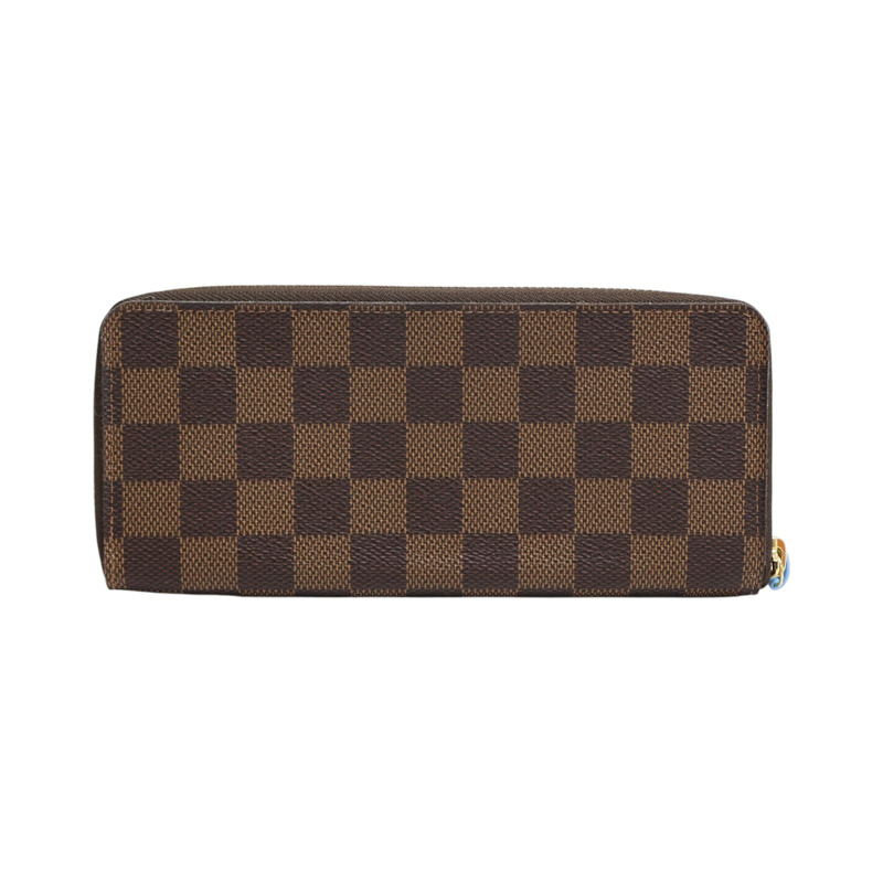 棕色 原花帆布 Portefeuille Clemence 拉鍊 長夾 N64425【LOUIS VUITTON LV 路易威登】 N64425-1