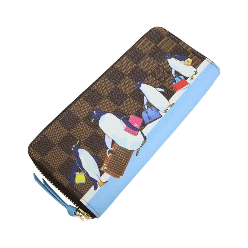 棕色 原花帆布 Portefeuille Clemence 拉鍊 長夾 N64425【LOUIS VUITTON LV 路易威登】 N64425-2