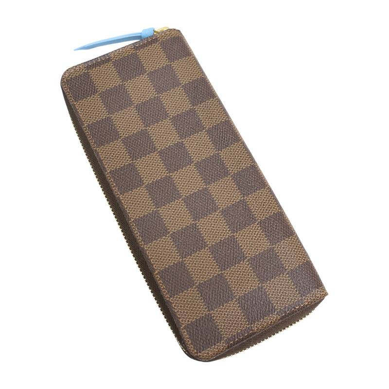 棕色 原花帆布 Portefeuille Clemence 拉鍊 長夾 N64425【LOUIS VUITTON LV 路易威登】 N64425-3