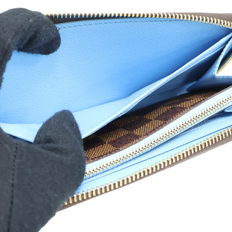 棕色 原花帆布 Portefeuille Clemence 拉鍊 長夾 N64425【LOUIS VUITTON LV 路易威登】 N64425-7