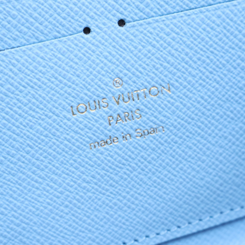 棕色 原花帆布 Portefeuille Clemence 拉鍊 長夾 N64425【LOUIS VUITTON LV 路易威登】 N64425-8