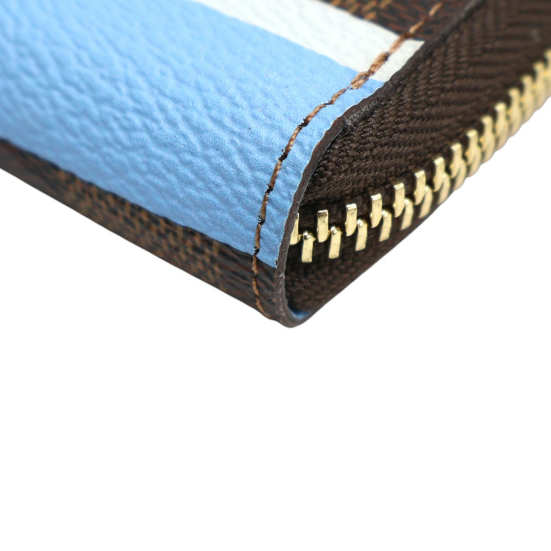 棕色 原花帆布 Portefeuille Clemence 拉鍊 長夾 N64425【LOUIS VUITTON LV 路易威登】 N64425-10