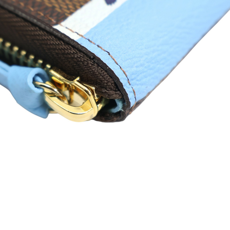 棕色 原花帆布 Portefeuille Clemence 拉鍊 長夾 N64425【LOUIS VUITTON LV 路易威登】 N64425-11