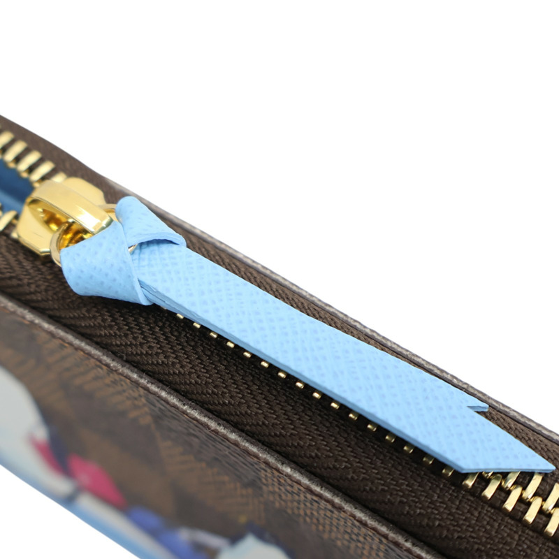 棕色 原花帆布 Portefeuille Clemence 拉鍊 長夾 N64425【LOUIS VUITTON LV 路易威登】 N64425-14