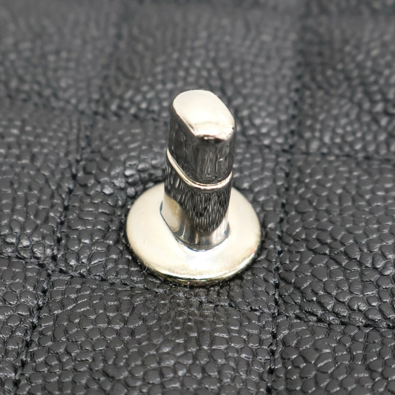 黑色 菱格紋 Caviar牛皮 French Riviera 翻蓋 鍊帶 肩背包 A66801 無卡【CHANEL 香奈兒】 A66801-15