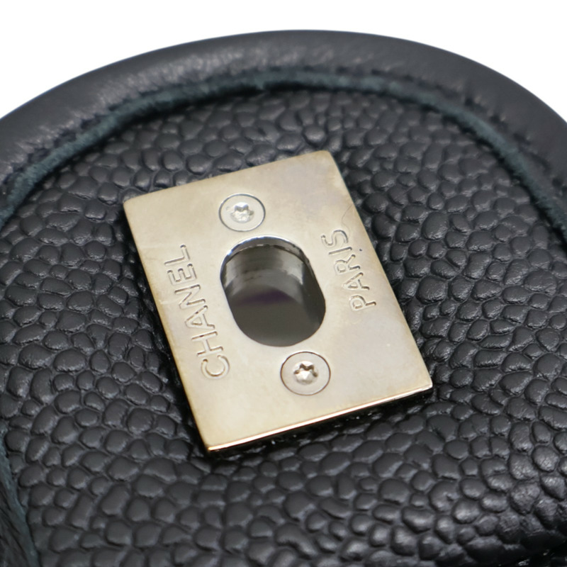 黑色 菱格紋 Caviar牛皮 French Riviera 翻蓋 鍊帶 肩背包 A66801 無卡【CHANEL 香奈兒】 A66801-16