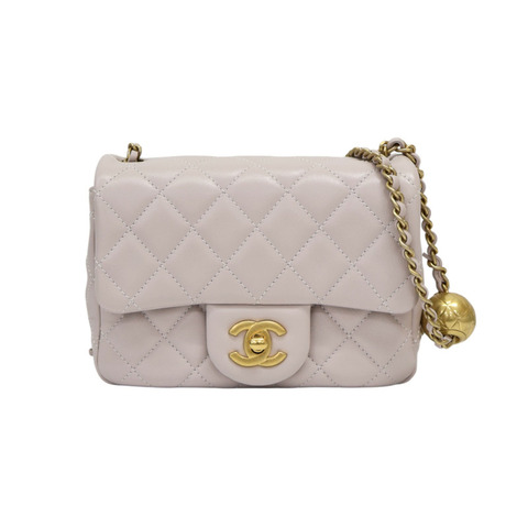 紫色羊皮 Coco 17 金球 鍊帶 肩背包 AS1786【CHANEL 香奈兒】 AS1786