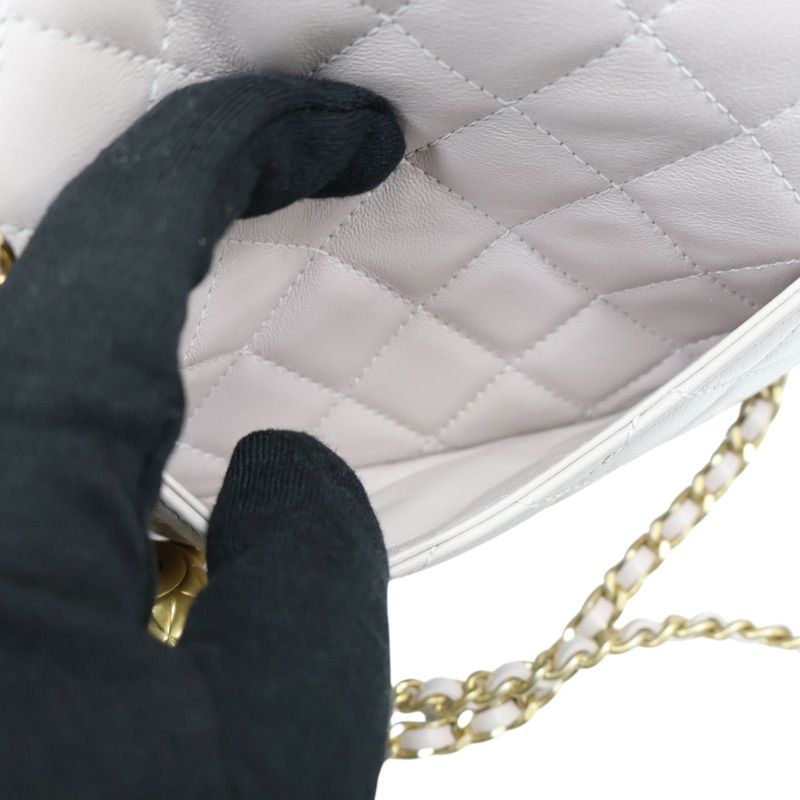 紫色羊皮 Coco 17 金球 鍊帶 肩背包 AS1786【CHANEL 香奈兒】 AS1786-7