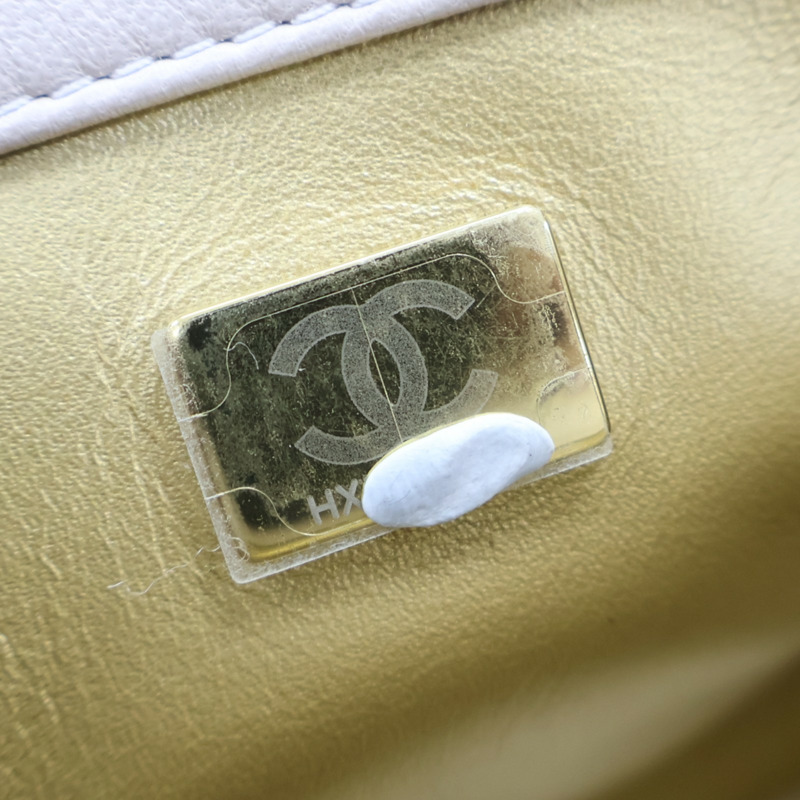 紫色羊皮 Coco 17 金球 鍊帶 肩背包 AS1786【CHANEL 香奈兒】 AS1786-9