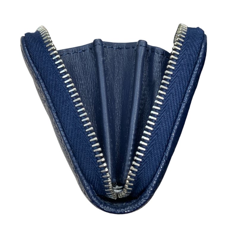 CHANEL 香奈兒 AP3830 荔枝牛皮 零錢包 海軍藍 銀釦-6