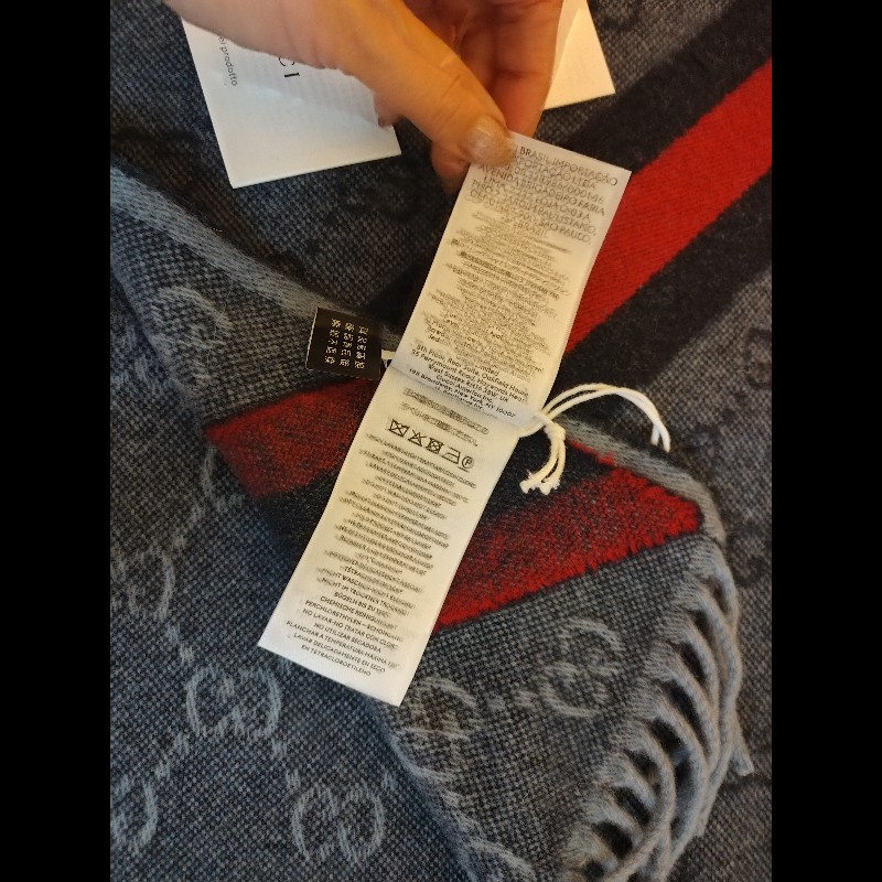 GUCCI 滿版GG logo羊毛圍巾-3