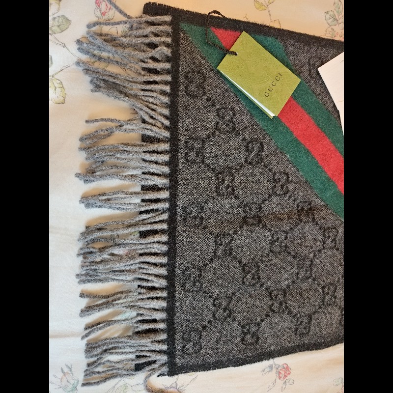 GUCCI 滿版GG logo羊毛圍巾-2