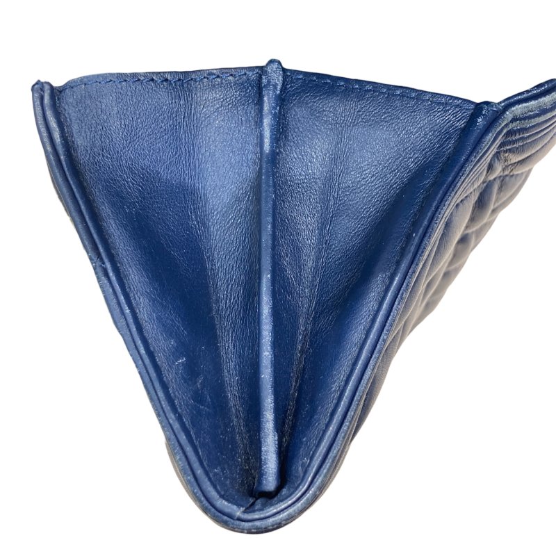 CHANEL 香奈兒 A80286 BOY系列 羊皮 長夾 海軍藍 金釦-6