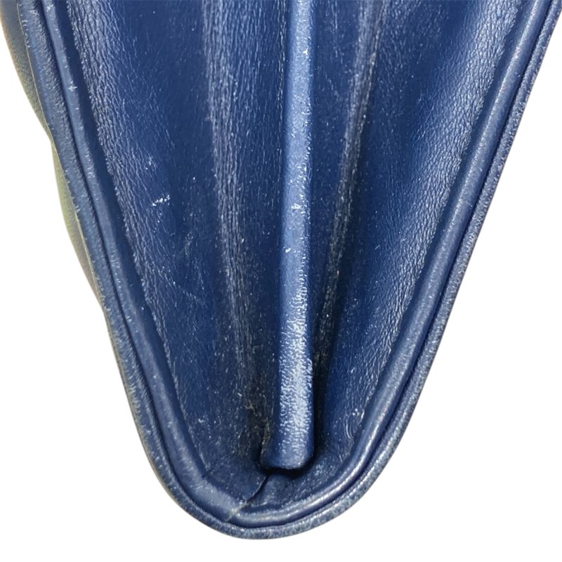 CHANEL 香奈兒 A80286 BOY系列 羊皮 長夾 海軍藍 金釦-10