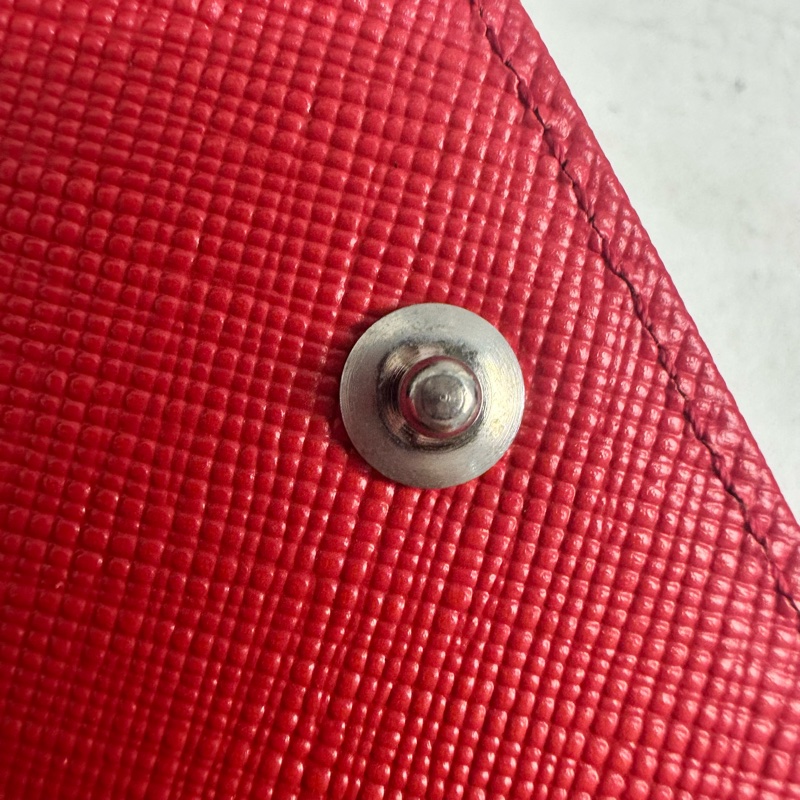 Agnes B 藍色釦式鑰匙包-10