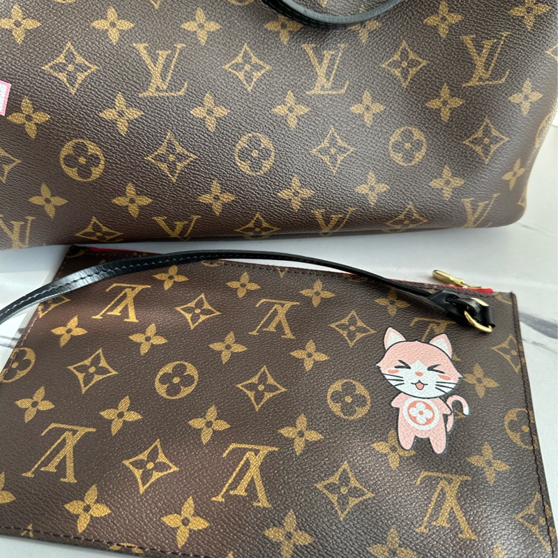 Lv never full mm 貓咪🐱托特包👜-3
