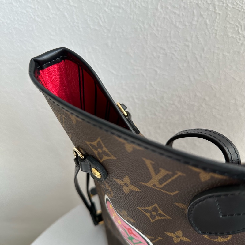 Lv never full mm 貓咪🐱托特包👜-9
