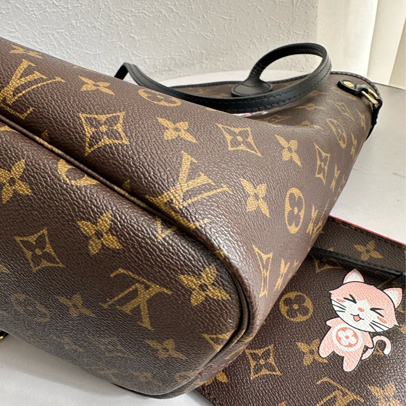 Lv never full mm 貓咪🐱托特包👜-13