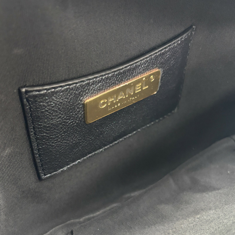 黑色 菱格紋 牛皮 All About Waist Belt 腰包【CHANEL 香奈兒】 AS0556-6