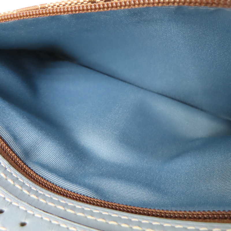 藍/棕色 帆布 肩背包【COACH 寇馳】-5