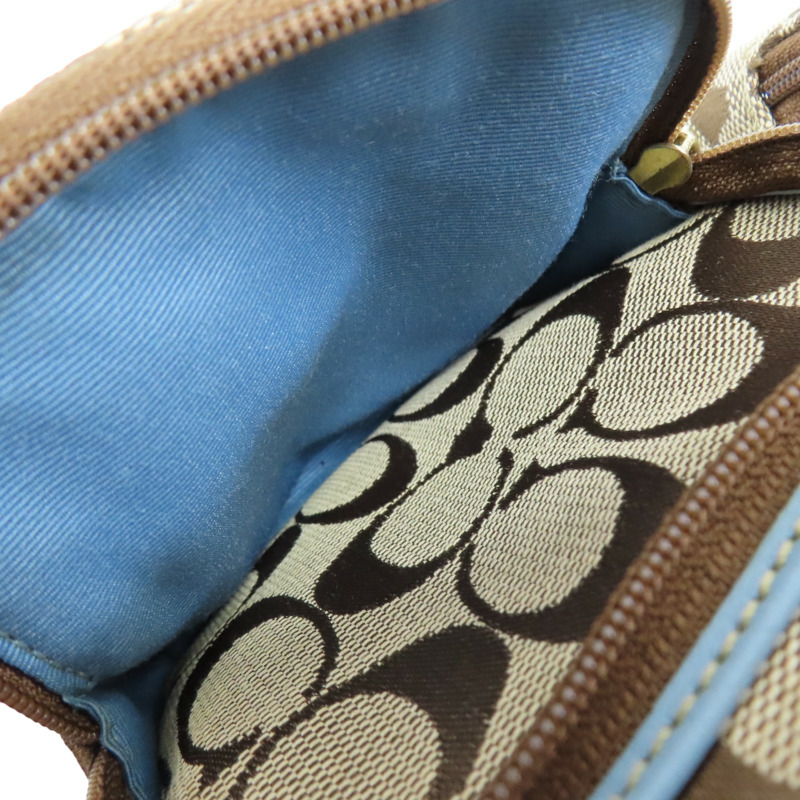 藍/棕色 帆布 肩背包【COACH 寇馳】-6