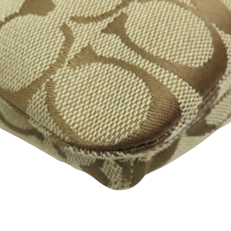 藍/棕色 帆布 肩背包【COACH 寇馳】-17